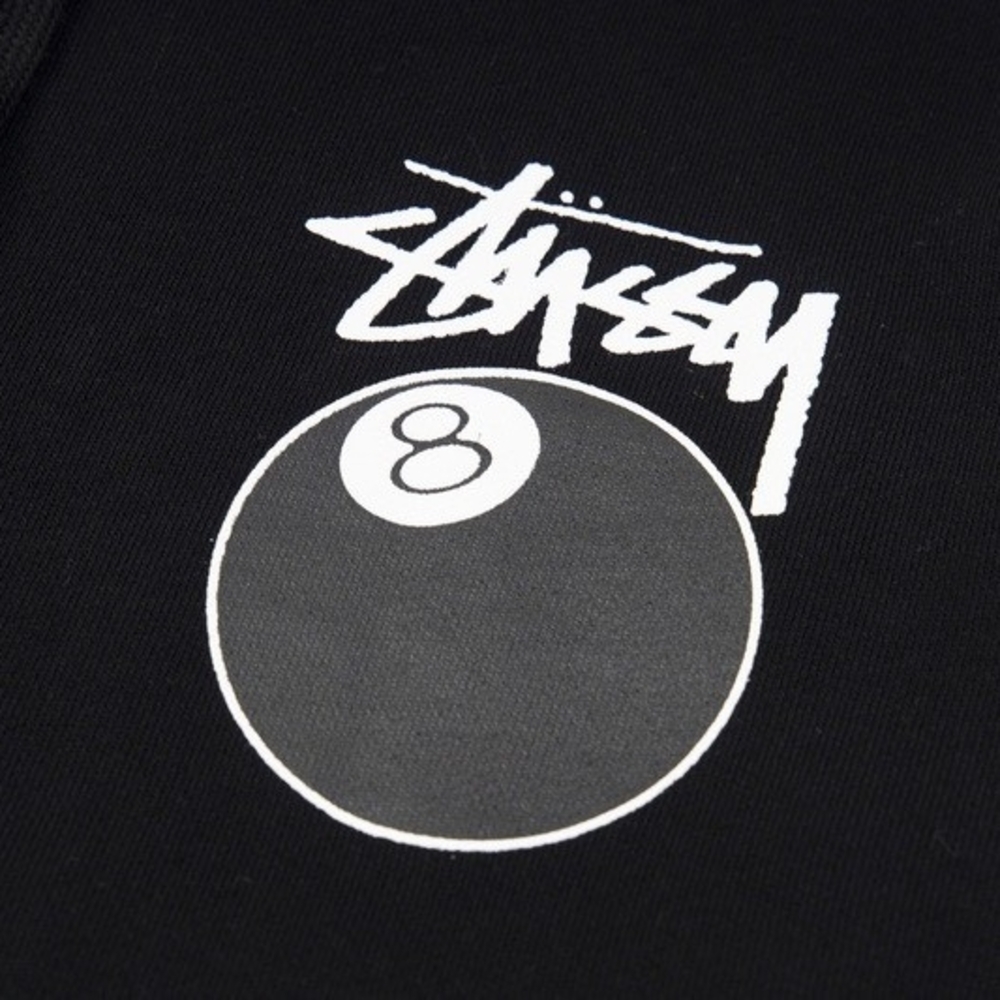 Stussy Black Hoodie with White Logo - Picture 4 of 14